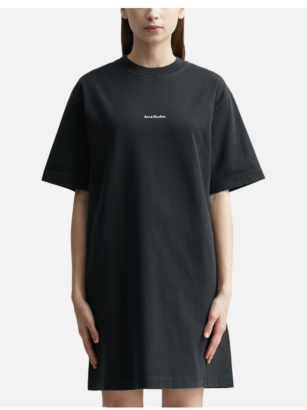Acne Studios Black Logo T-Shirt Dress